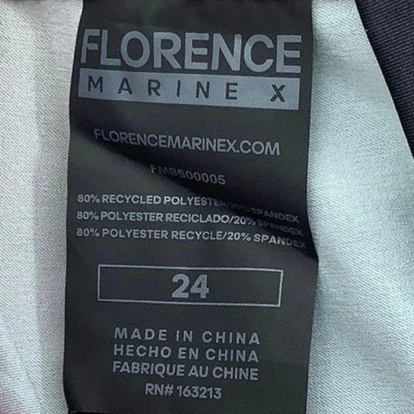 New Florence Marine X Sz 24 Shoreline Boardshort Gray Swim Shorts $75 msrp B13-1